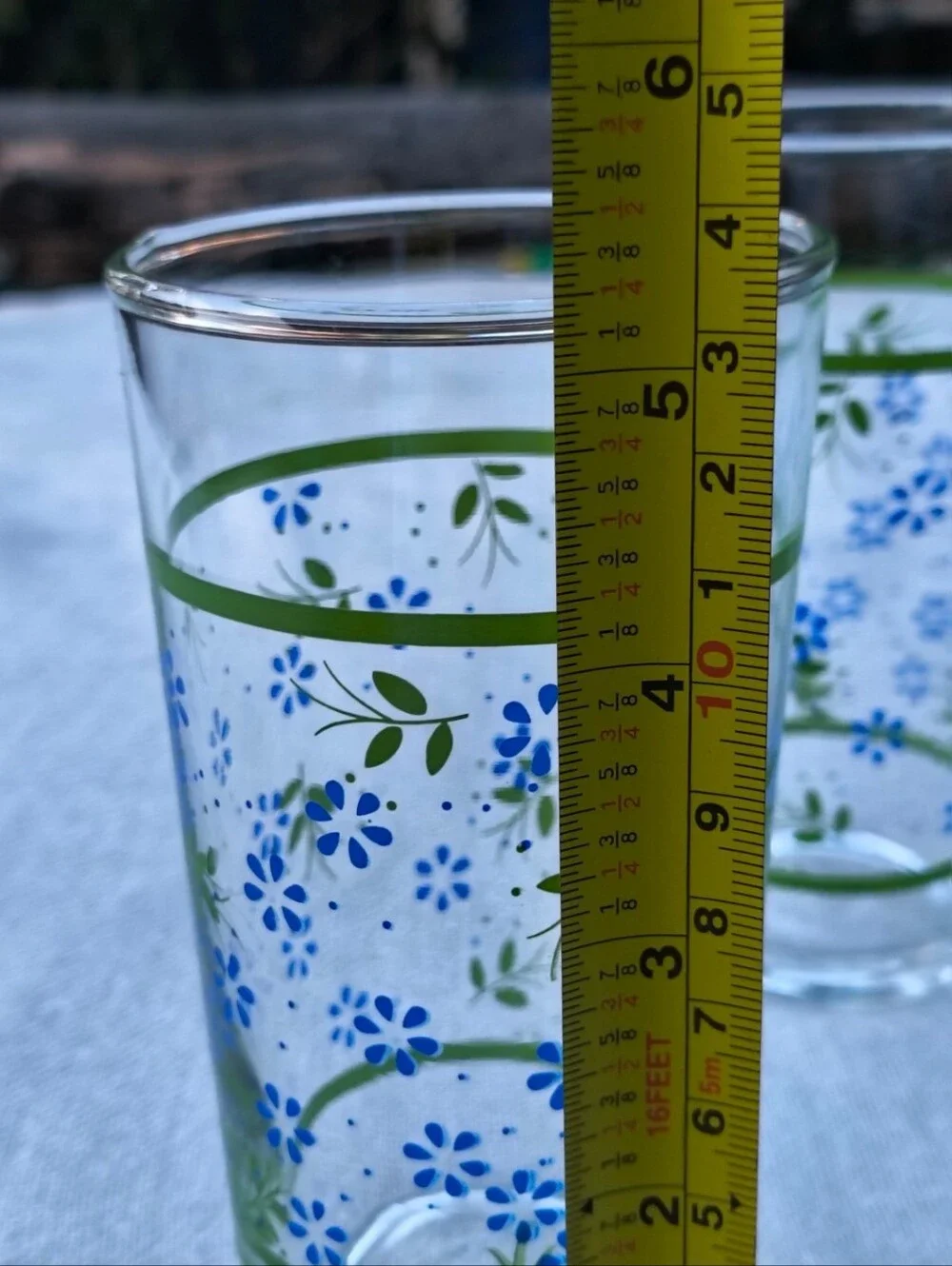 Set of 4 Vintage Ditzy Floral Drinking Glasses